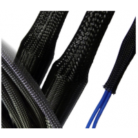 IPROFLEX_15PET-3-BKm Кабельная оплётка чёрного цвета на диаметр жгута 2.5-5.0 мм, минирулон 50 метров